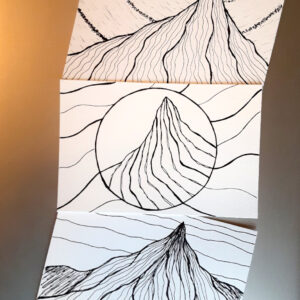 12 Postcards (original pen & ink drawings), 4" x 6"